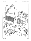 UNIT COMPARTMENT & SYSTEM Diagram and Parts List for DICNF17- EY46A Maytag Freezer