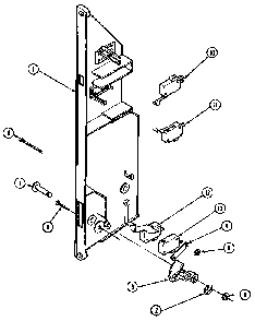 Interlock Switches Diagram and Parts List for CM410PE  Crosley Microwave