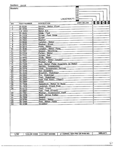 Base Page 2 Diagram and Parts List for 6740A  Norge Washer