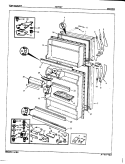 DOORS Diagram and Parts List for TNT157 7D22A Admiral Refrigerator