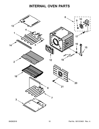 Internal Oven Parts Diagram and Parts List for JJW2727DS03  Maytag Wall Oven