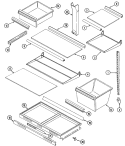 SHELVES & ACCESSORIES Diagram and Parts List for NT198NB  Norge Refrigerator