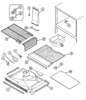 FREEZER COMPARTMENT Diagram and Parts List for RB213TFV  Amana Refrigerator