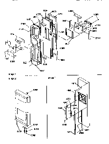 Freezer Door Diagram and Parts List for SRD27SE-P1190329WE  Amana Refrigerator