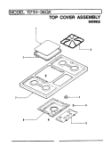 TOP ASSY. Diagram and Parts List for 1171WH-36GK  Admiral Cooktop