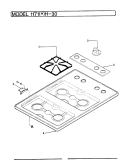 Part Location Diagram of 12500061 Whirlpool Gas Range Knobs - Kit of 4
