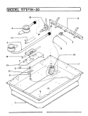 Part Location Diagram of 0N10001399 Whirlpool NUT, PILOT BURNER