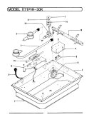 BURNER BOX ASSY. (1171xH - 30K) Diagram and Parts List for 1171AH-30K  Admiral Cooktop