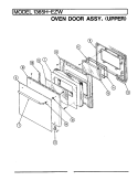 DOOR (UPPER) Diagram and Parts List for 1365H-EZW  Admiral Wall Oven