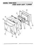 OVEN DOOR ASSY. (LOWER) Diagram and Parts List for 1365H-EZW  Admiral Wall Oven