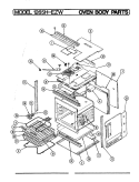 BODY Diagram and Parts List for 1265H-EZW  Admiral Wall Oven