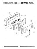 CONTROL PANEL Diagram and Parts List for 1375H-KLZW  Admiral Wall Oven