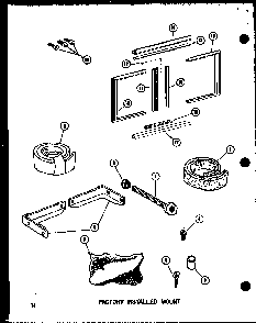 Factory Installed Mount Diagram and Parts List for ES218D-3MT P67535-1R Amana Air Conditioner