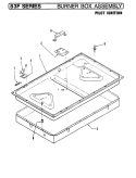 BURNER BOX ASSY. (PILOT IGNITION) Diagram and Parts List for 83FN-1G  Magic Chef Cooktop