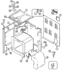 BODY Diagram and Parts List for L3878XRA  Norge Range