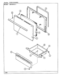 DOOR / DRAWER (A3510PR) Diagram and Parts List for A3510PRW  Admiral Range