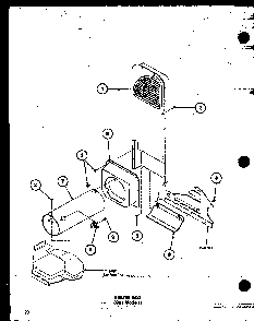 Heater Box Diagram and Parts List for TGA800 P75752-6W Amana Dryer
