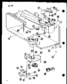 Blower/switch Diagram and Parts List for RRL-10C P75534-1M Amana Microwave