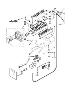Ice Maker Parts Diagram and Parts List for JS42NXFXDW04  Jenn-Air Refrigerator