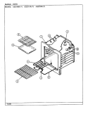 OVEN Diagram and Parts List for A3531XRA  Admiral Range