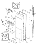 FRESH FOOD DOOR Diagram and Parts List for GS22A8D3V  Admiral Refrigerator