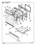 DOOR / DRAWER Diagram and Parts List for A3878XRW  Admiral Range