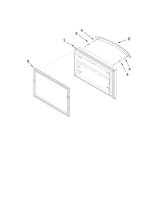 Freezer Door Parts Diagram and Parts List for MFD2562VEW1  Maytag Refrigerator