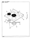 TOP ASSEMBLY Diagram and Parts List for A3875XRW  Admiral Range