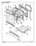 DOOR / DRAWER Diagram and Parts List for A3875XRW  Admiral Range