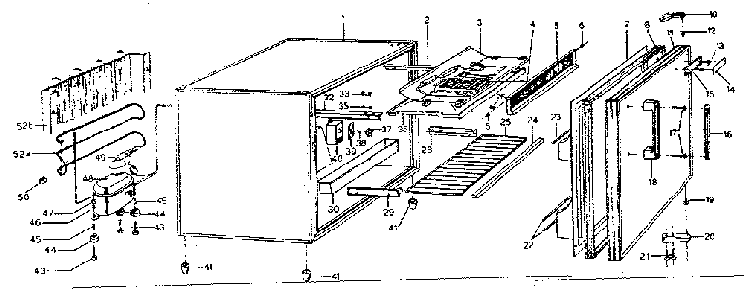 Fridgette Bar 3a Diagram and Parts List for 64473951  Kenmore Refrigerator