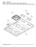 TOP ASSEMBLY Diagram and Parts List for 1171WL-30  Admiral Cooktop