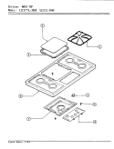 TOP ASSEMBLY Diagram and Parts List for 1171WL-36GK  Admiral Cooktop
