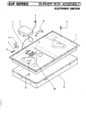 BURNER BOX ASSY. (ELECTRONIC IGNITION) Diagram and Parts List for 83FY-1GK  Magic Chef Cooktop