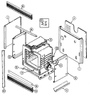 BODY Diagram and Parts List for A9895VRV  Admiral Microwave Oven Combo