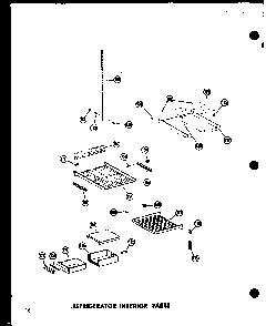Refrigerator Interior Parts Diagram and Parts List for SD19W-C-P60340-36WC  Amana Refrigerator