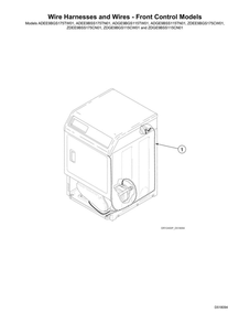 Wire Harnesses And Wires  Front Control Diagram and Parts List for ADEE9BSS175TN01 2001000001 Speed Queen Dryer
