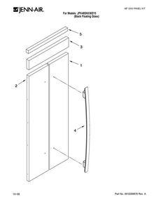 Panel Kit Parts Diagram and Parts List for JPK48SNXWSY0  Jenn-Air Refrigerator