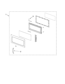 Door Parts Diagram and Parts List for AMV1150VAB0  Amana Microwave