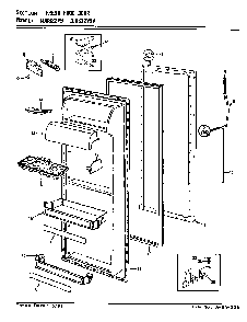 Fresh Food Door Diagram and Parts List for CDNS22V9A BR35A Maytag Refrigerator