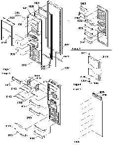 Refrigerator Door Diagram and Parts List for SBDX520TW-P1313202WW  Amana Refrigerator