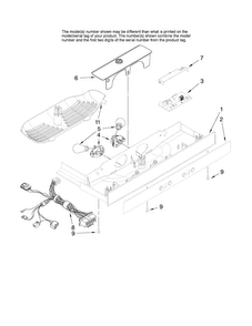Control Parts Diagram and Parts List for JC2225GEKB13  Jenn-Air Refrigerator