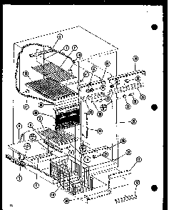 Freezer Shelves Diagram and Parts List for SRI19F-L-P7700004WL  Amana Refrigerator
