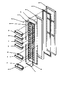 Freezer Door Diagram and Parts List for SS22NBW-P1162706WW  Amana Refrigerator
