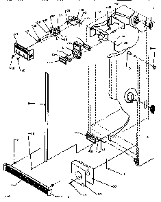 Controls & Cabinet Diagram and Parts List for SSD522NBW-P1181001WW  Amana Refrigerator