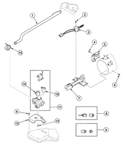 Gas Valve Diagram and Parts List for SDG609WF  Speed Queen Dryer
