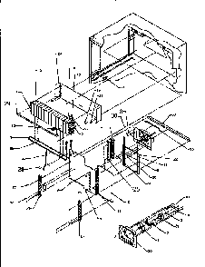 Evaporator Area Diagram and Parts List for TX21R2-P1157609W  Amana Refrigerator
