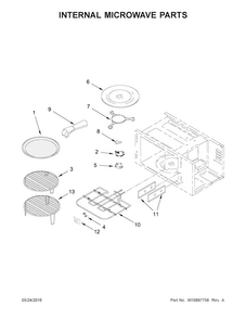 Internal Microwave Parts Diagram and Parts List for JMC2427DS01  Jenn-Air Microwave