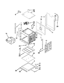 Lower Oven Parts Diagram and Parts List for JJW3830WS01  Jenn-Air Wall Oven