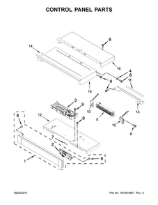 Control Panel Parts Diagram and Parts List for MEW9527FB00  Maytag Wall Oven
