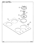 TOP ASSY. Diagram and Parts List for A8261RB  Admiral Cooktop